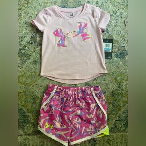 NWT - Baby / Toddler Girls - Under Armour - 2 Piece Outfit - Size 24 Months